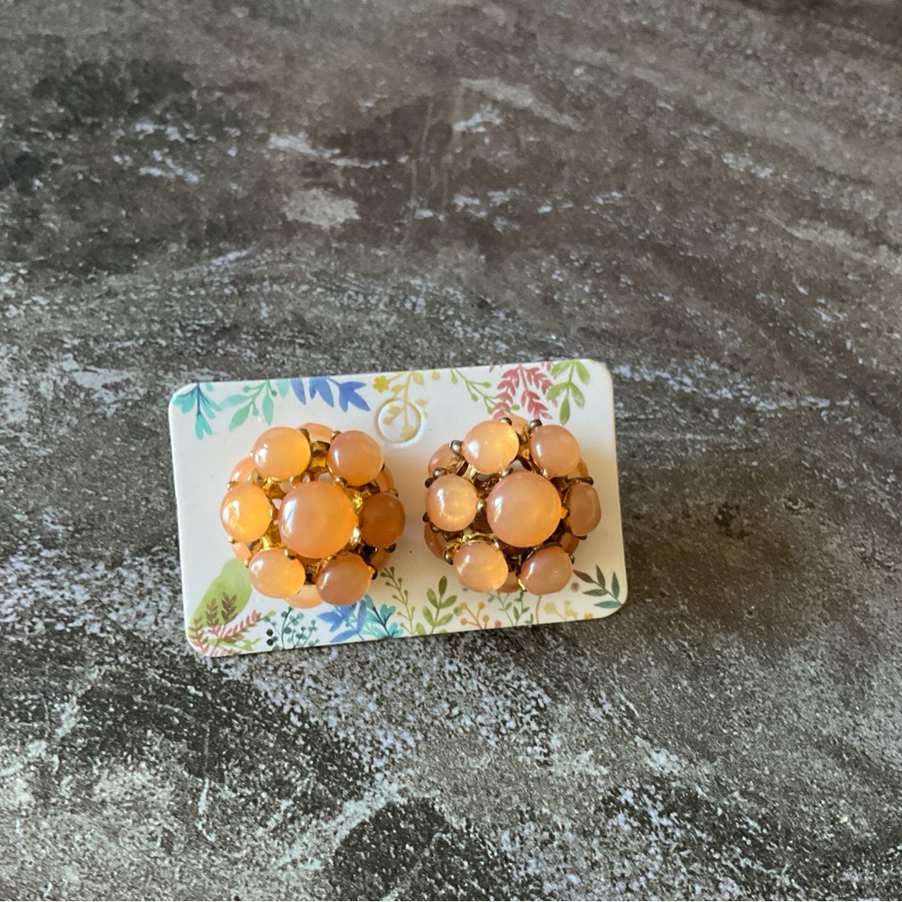 Peachy Color Clusters Earrings